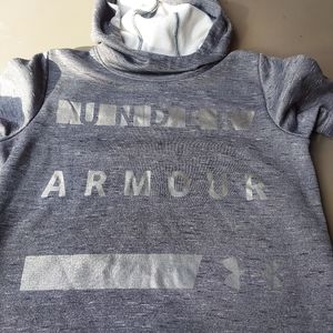UA gray hooded sweatshirt